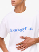 White 'Simply Souds Gay' Boxy Tee