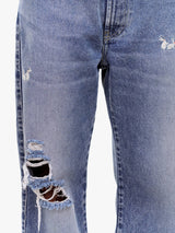 Washed Blue 'Bunny' Flare Pants