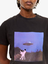 Black Faded 'I Came From Outerspace' Tee