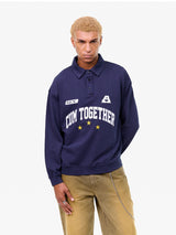 Navy 'Team Carne Forever' Longsleeve Polo