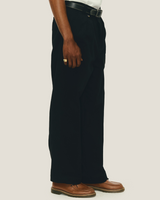 Black Double Pleat Tailoring Pants