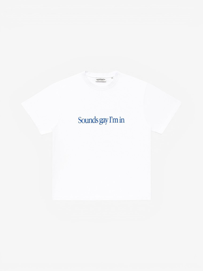 White 'Simply Souds Gay' Boxy Tee