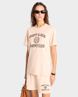Cream Varsity Crest Tee