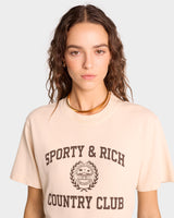 Cream Varsity Crest Tee