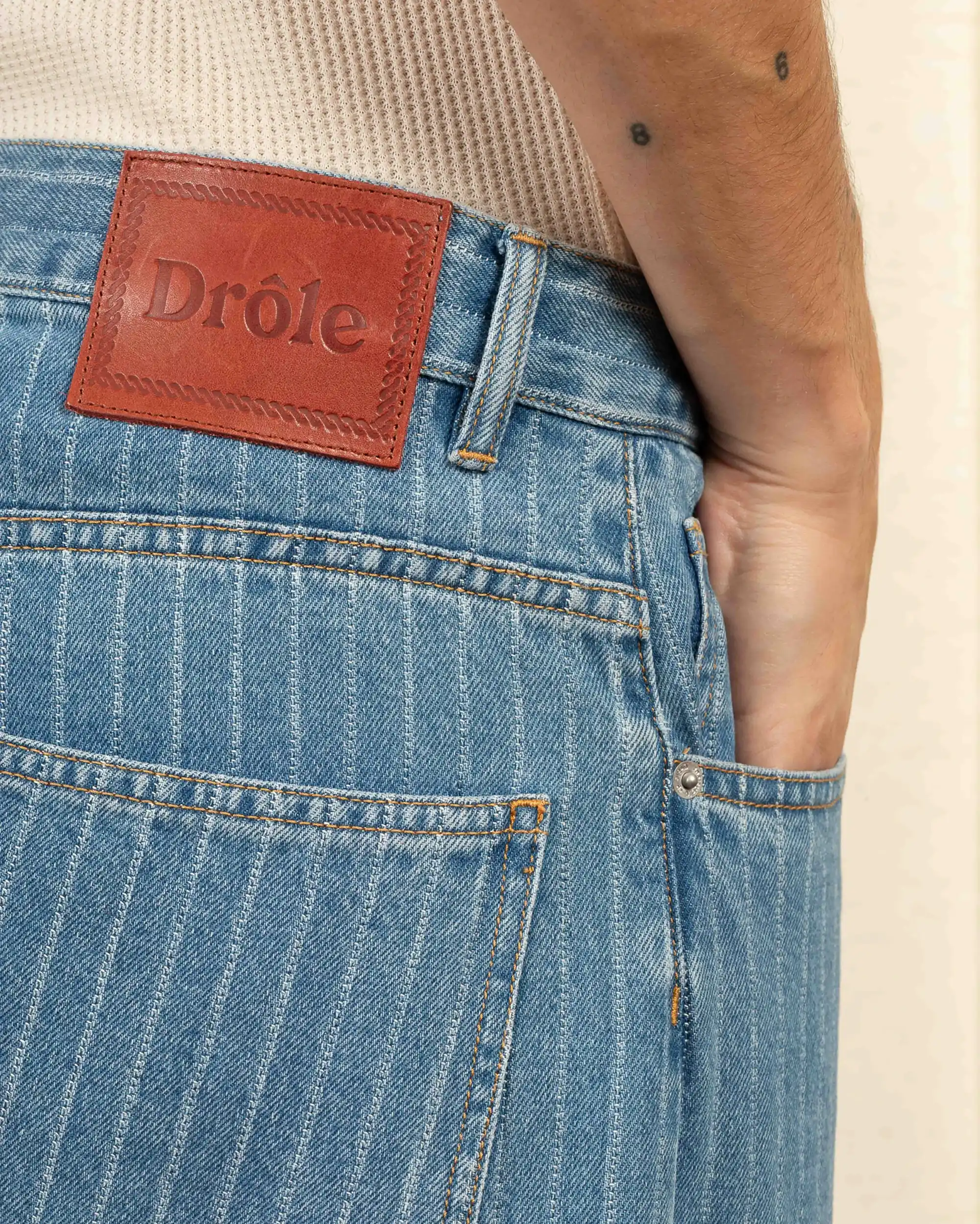 Le Jeans Baggy Rayures