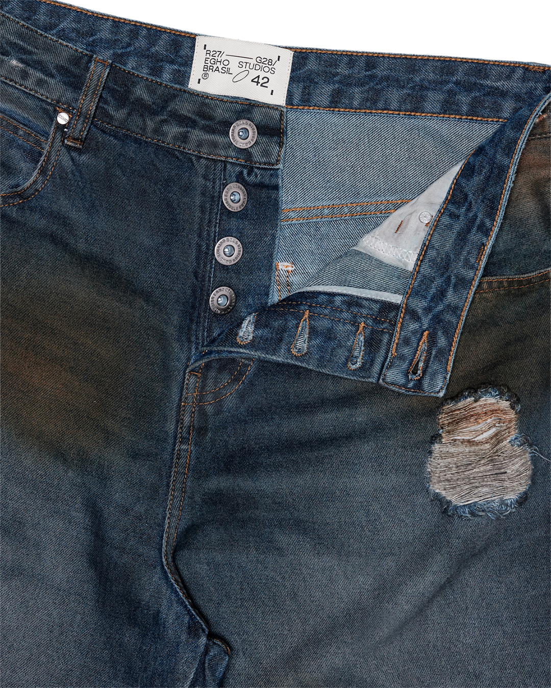 Blue Wild Distressed Denim Pants