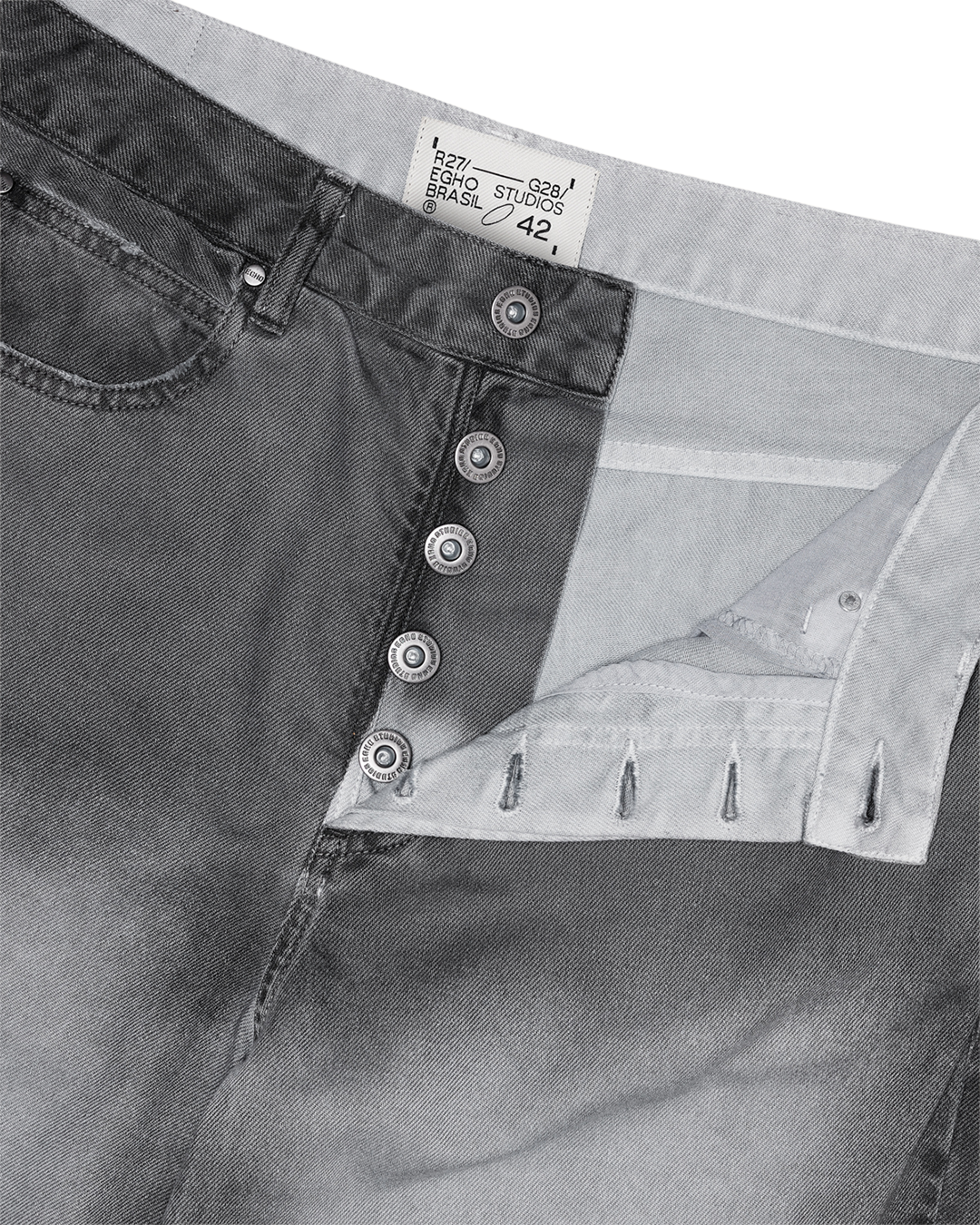 Grey Bone Faded Pants