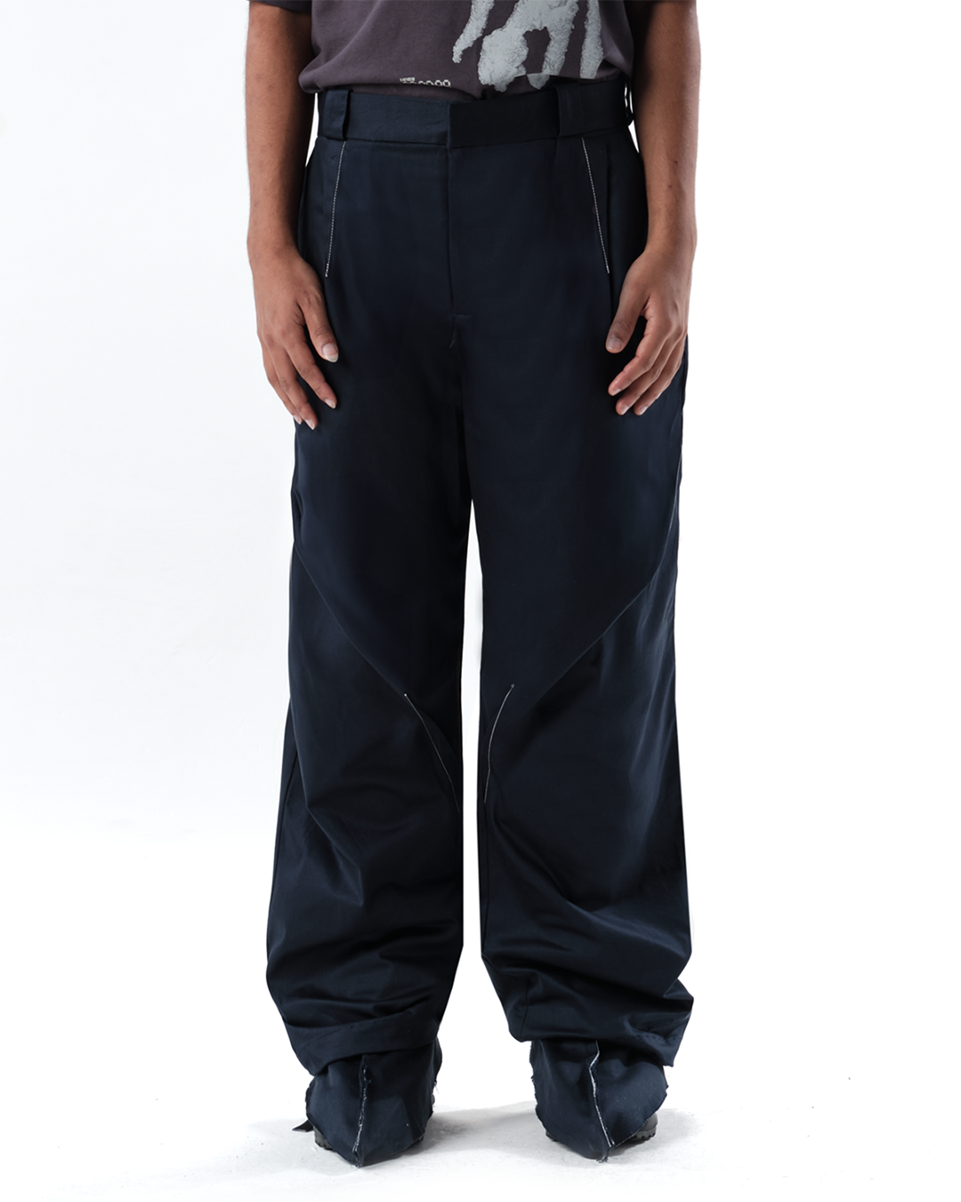 Dafna Dart Navy Trousers