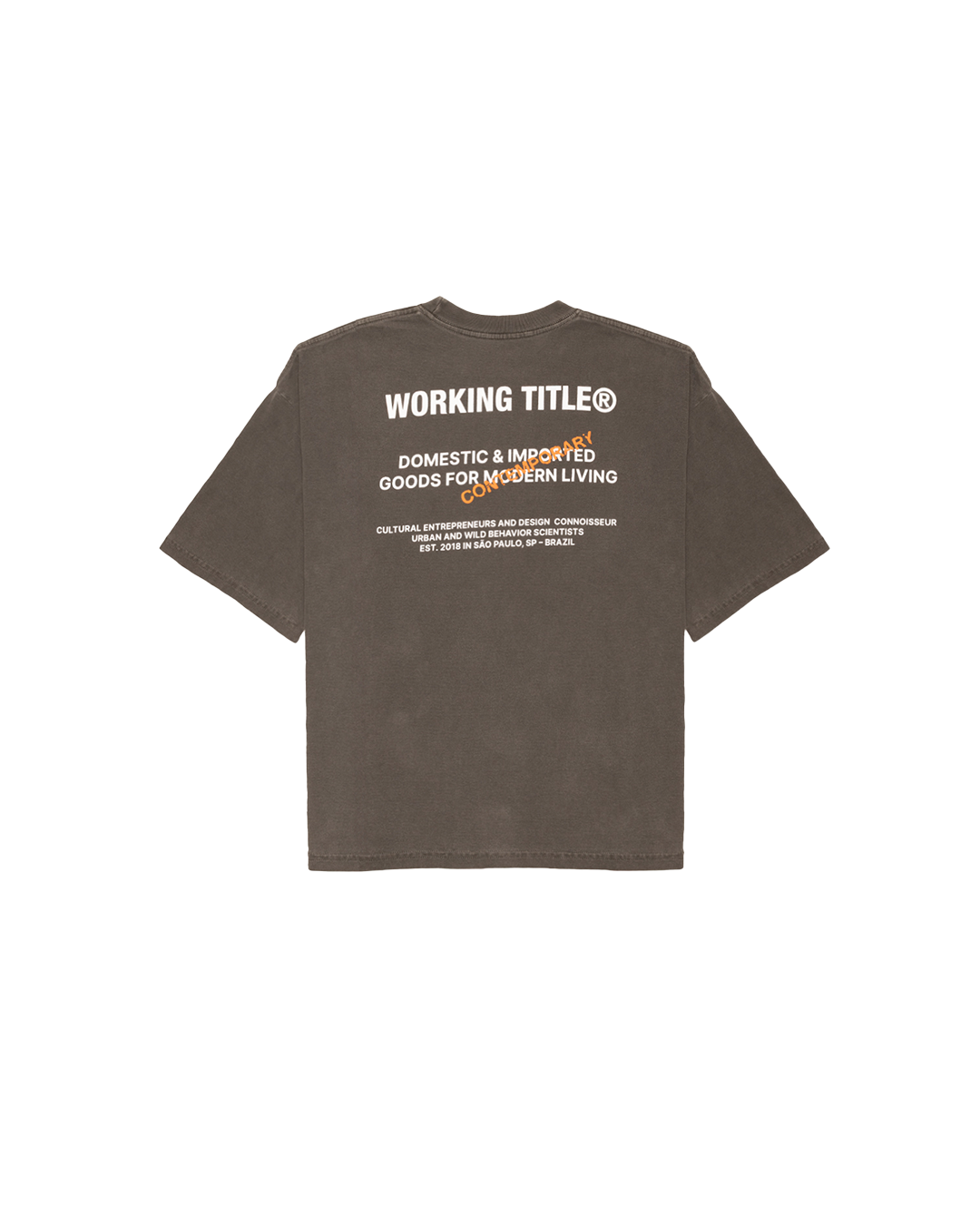 Washed Black Contemporary Oversized Boxy Tee