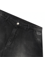 Black Stonewash Baggy Pants