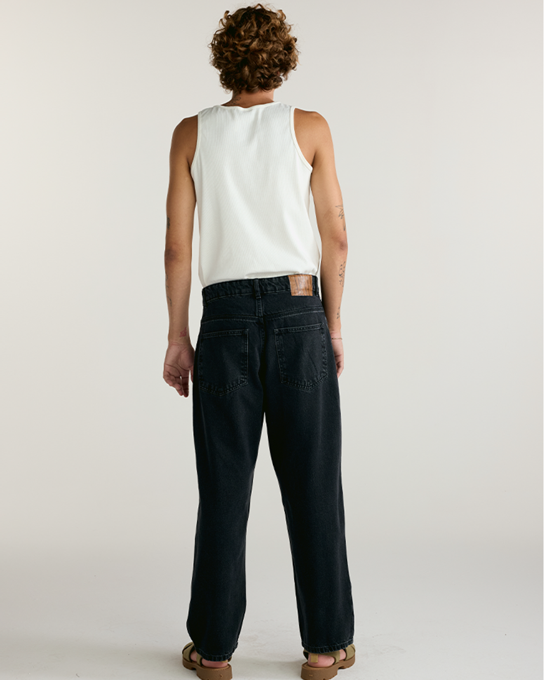 Off White Standard Ribbed Tank