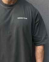 Washed Black Contemporary Oversized Boxy Tee