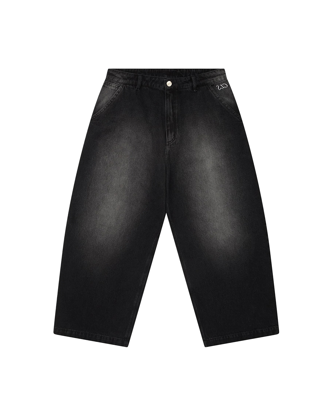 Black Stonewash Baggy Pants