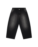 Black Stonewash Baggy Pants