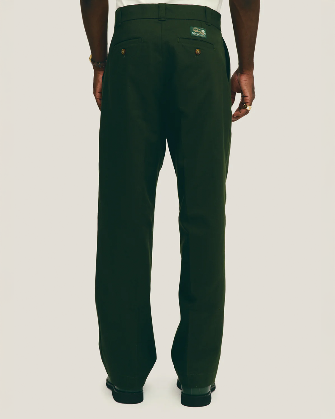 Green Double Pleat Tailoring Pants