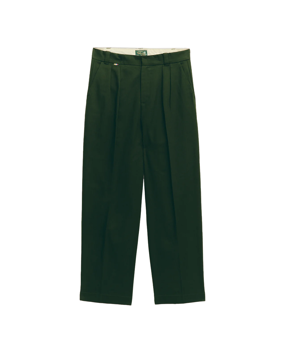 Green Double Pleat Tailoring Pants