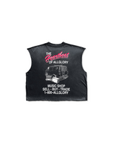 Black Washed 'Heartbeat' Tank Top