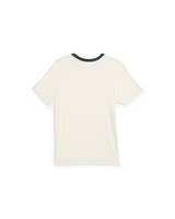 Cream White/Green Rib Tee X CLOT