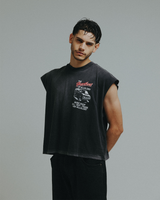 Black Washed 'Heartbeat' Tank Top