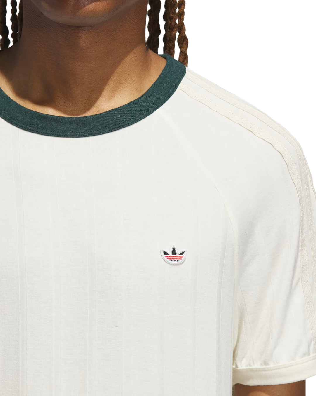 Cream White/Green Rib Tee X CLOT