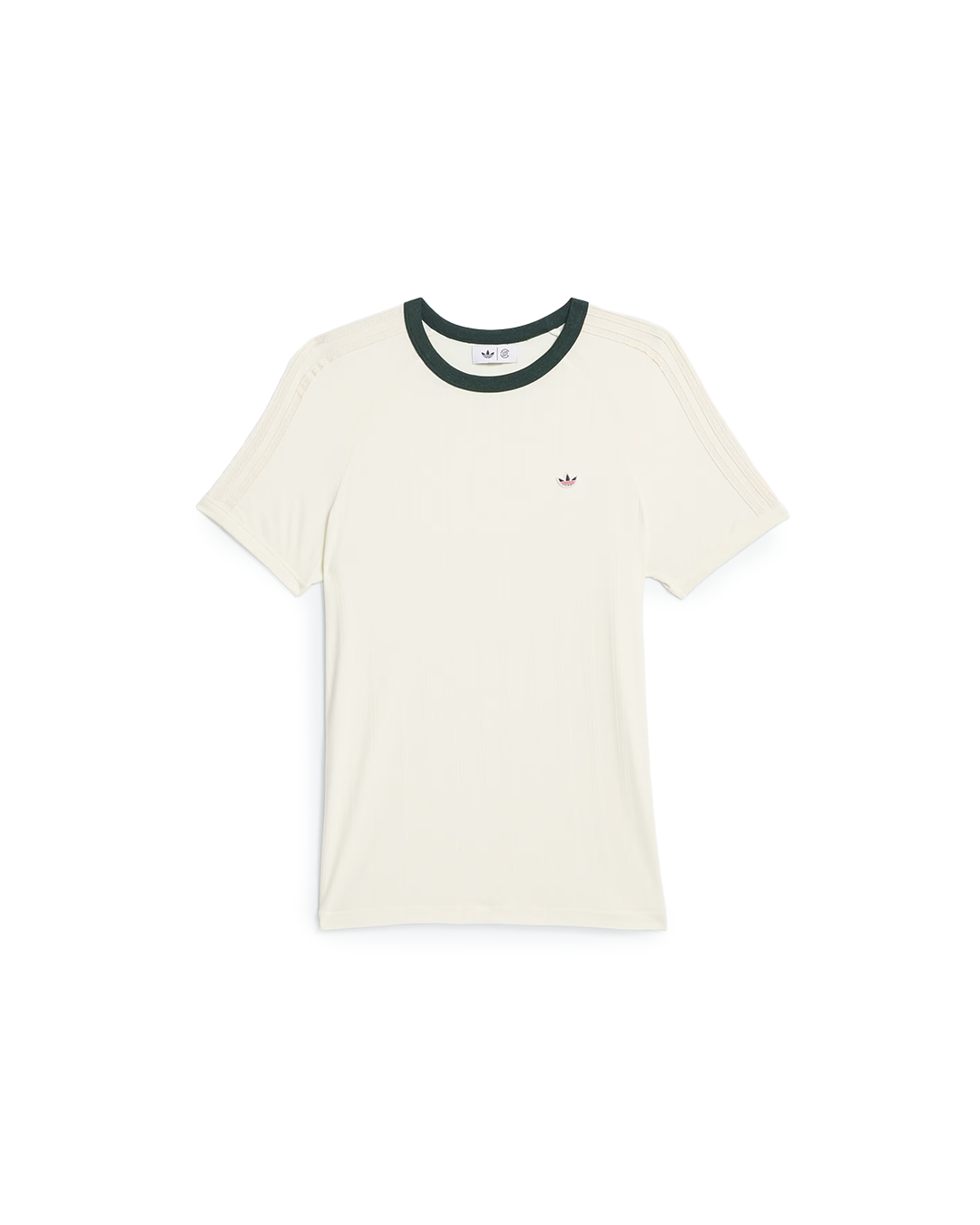 Cream White/Green Rib Tee X CLOT