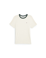 Cream White/Green Rib Tee X CLOT