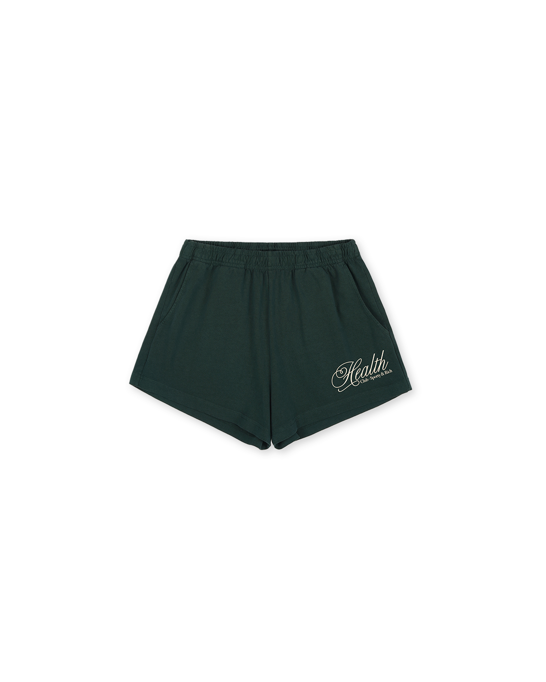 Green Health Script Disco Shorts