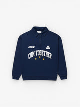Navy 'Team Carne Forever' Longsleeve Polo