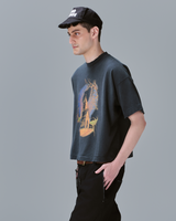 Black Faded Capela Boxy Tee