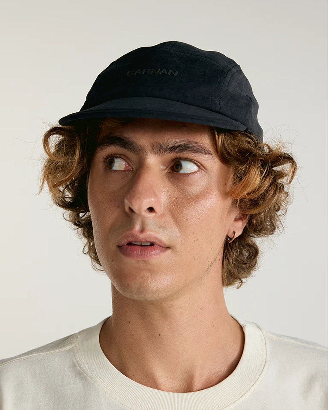 Black Five Panel Cap