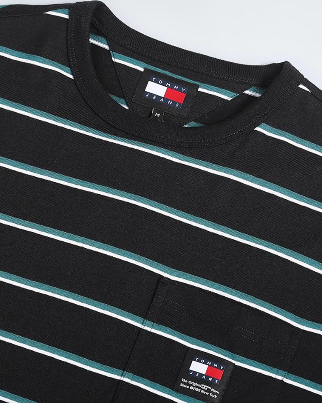 Black Easy Striped Tee