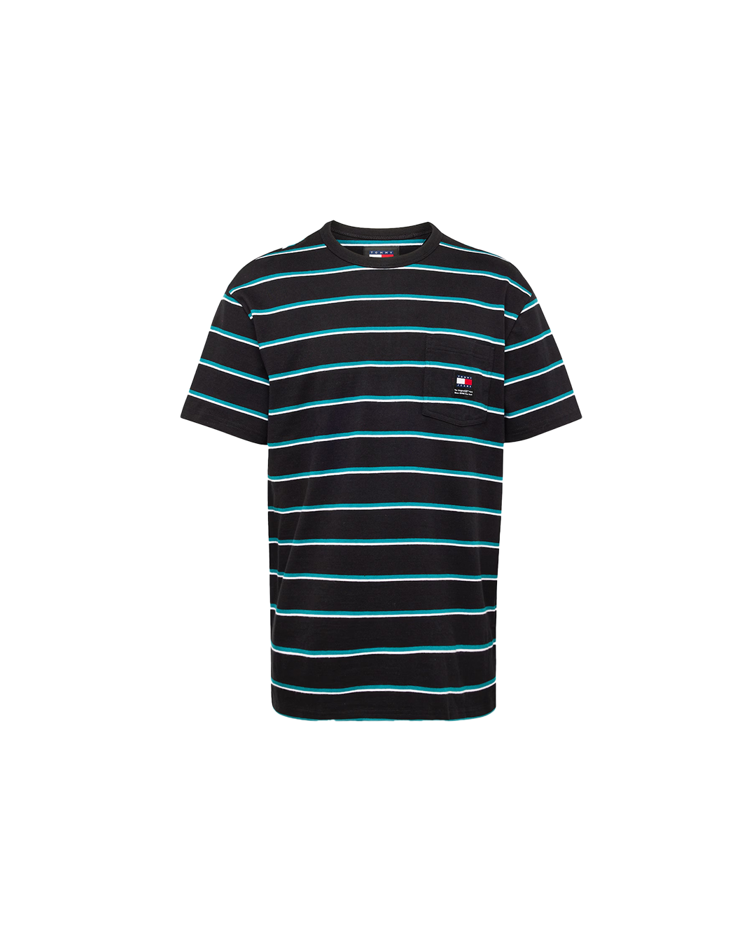 Black Easy Striped Tee