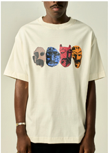 BARRA CREW "Mascarados" Tee Off White