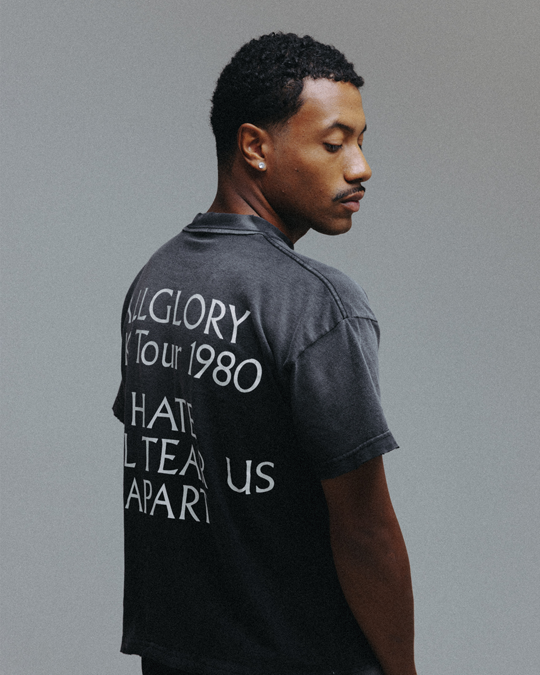 Black Washed 'UK TOUR 1980' Tee