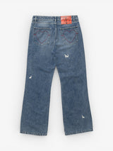 Washed Blue 'Bunny' Flare Pants