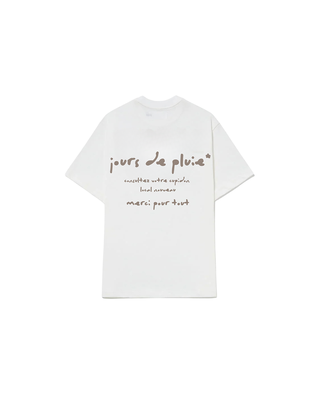 White 'Merci' Oversized Tee