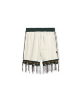 Cream White/Green Knit Shorts X CLOT