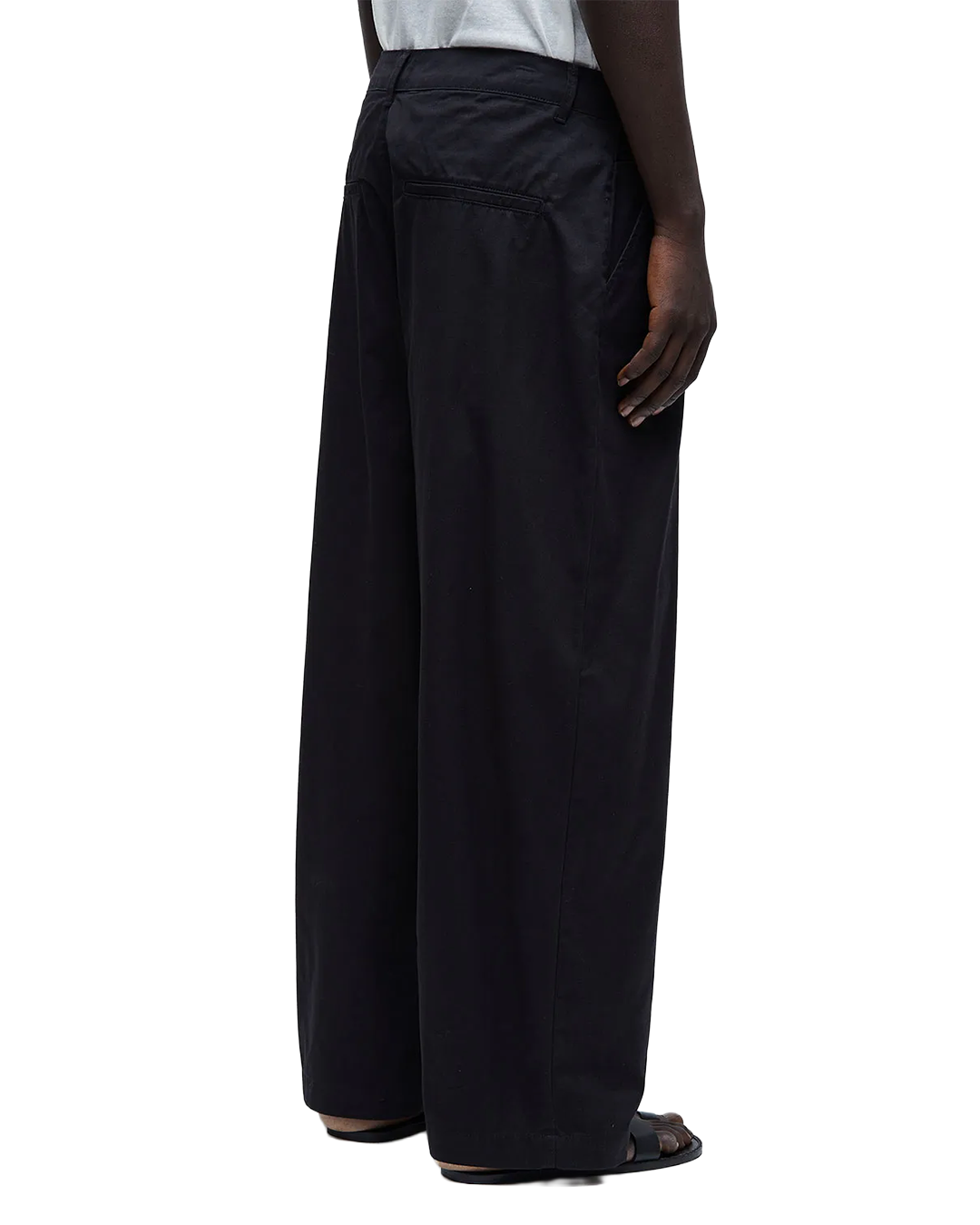 Black Fold Paper Pants