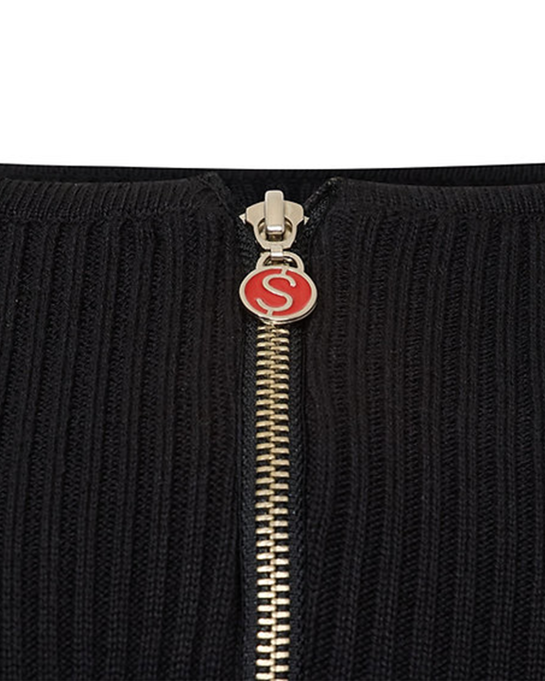 Black Knit Zip Jacket
