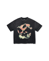 Black Washed 'Deathbird' Boxy Tee