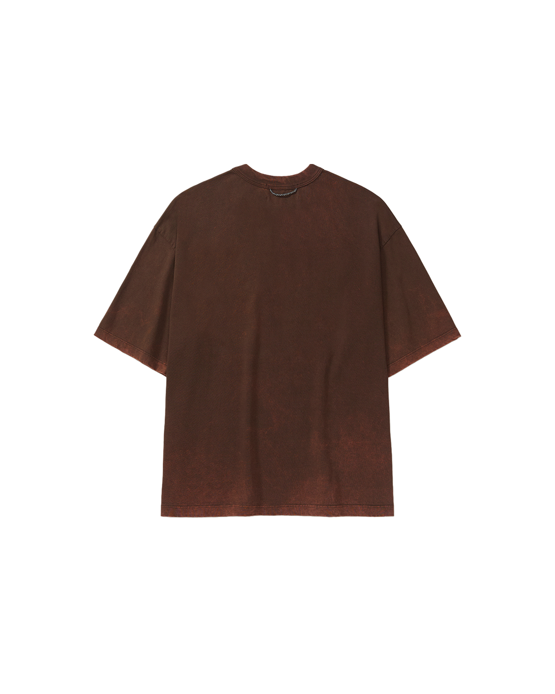 Brown Washed 'Particulas' Boxy Tee