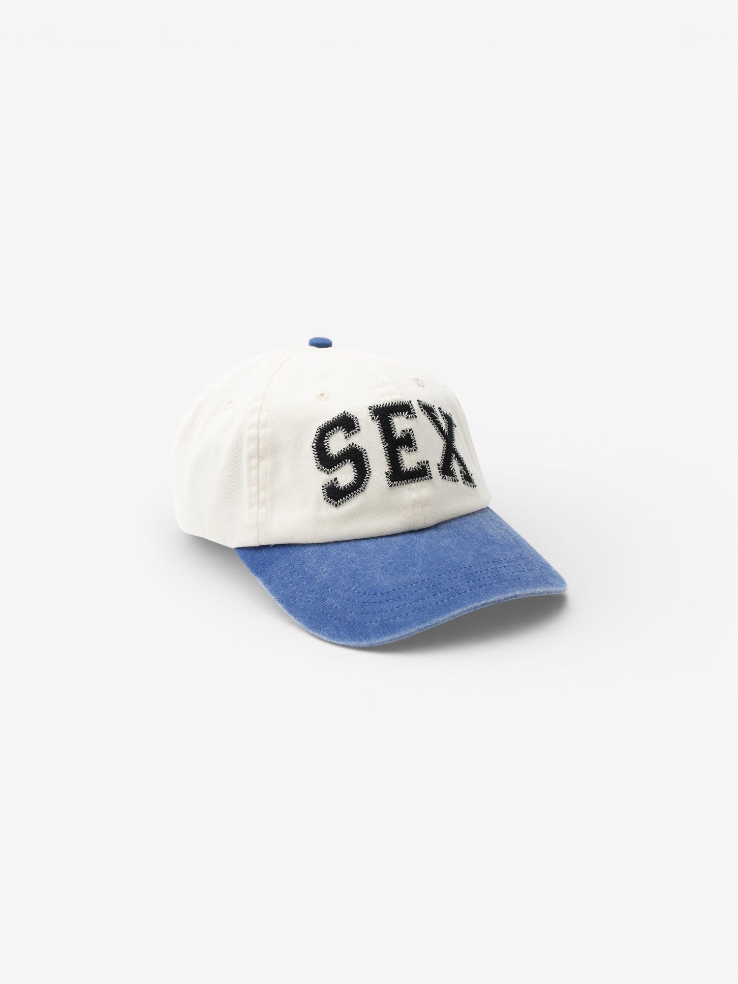 White & Blue Faded 'Sex Wins' Cap