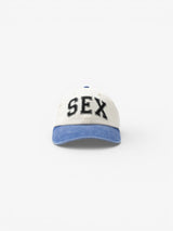 White & Blue Faded 'Sex Wins' Cap