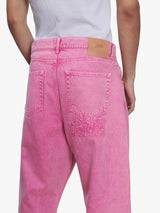Pink Acid Wash Jeans