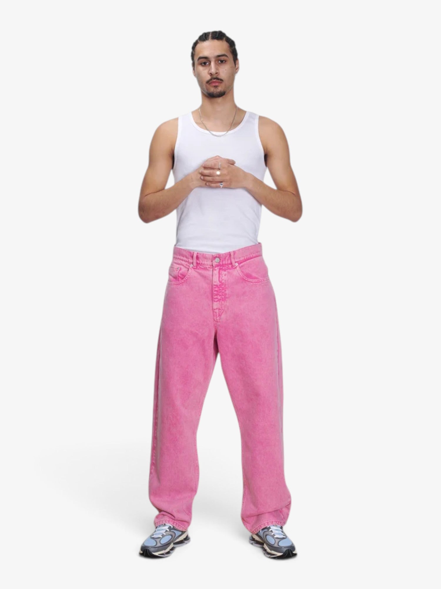 Pink Acid Wash Jeans