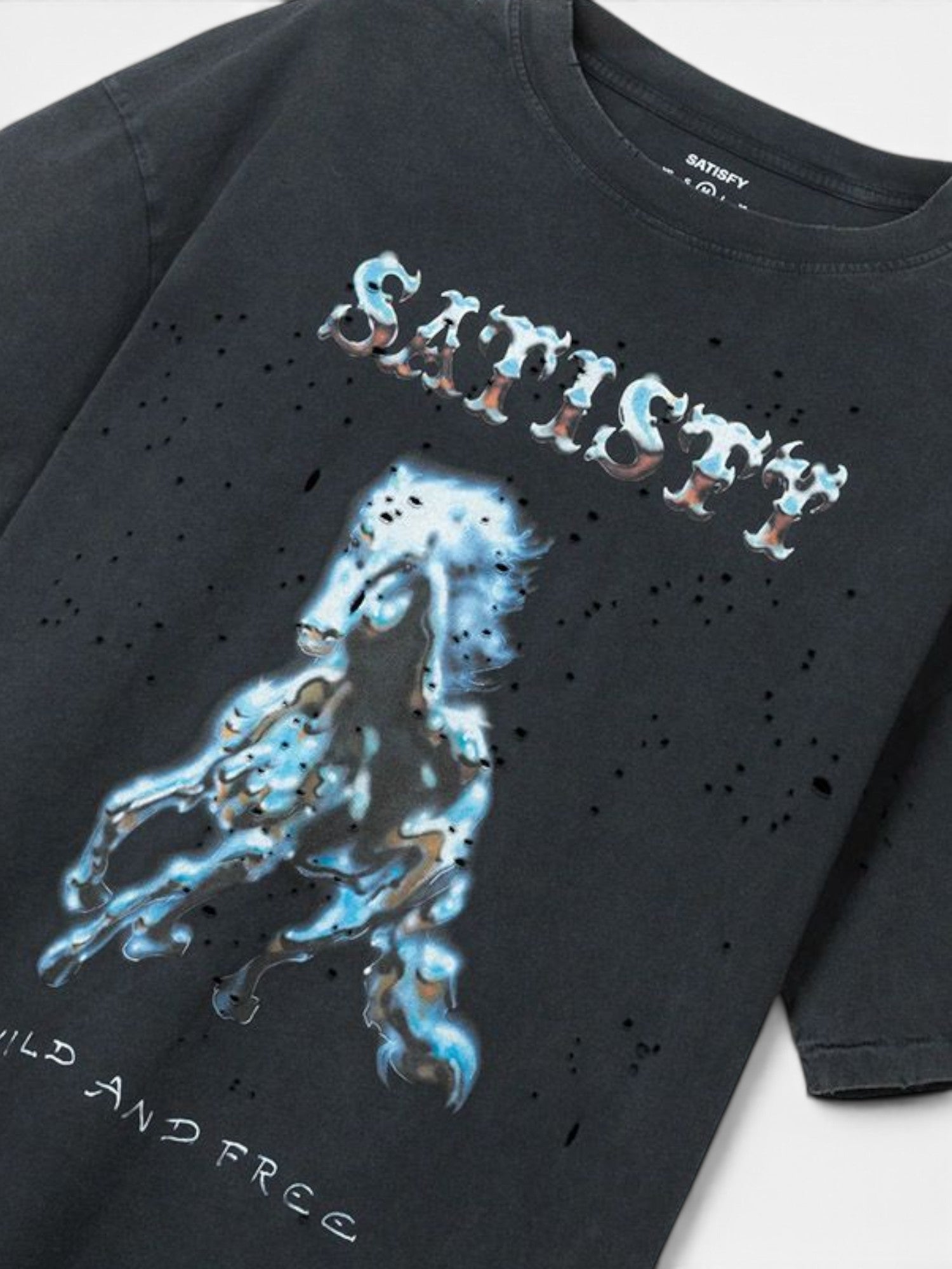Aged Black MothTech™ 'Wild And Free' Tee