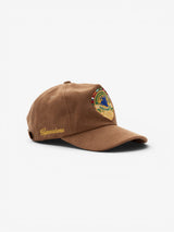 Brown 'Worldwide' Velvet Cap