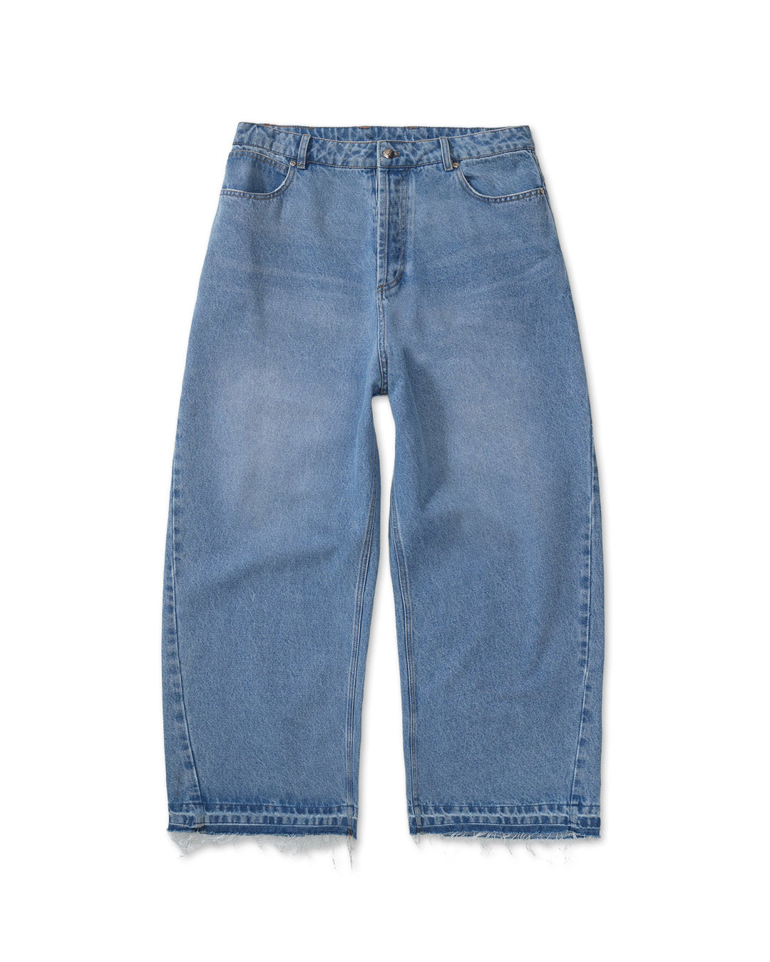Baby Blue 'Side Dart' Baggy Denim Pants