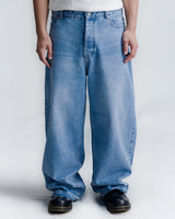 Baby Blue 'Side Dart' Baggy Denim Pants