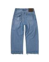 Baby Blue 'Side Dart' Baggy Denim Pants